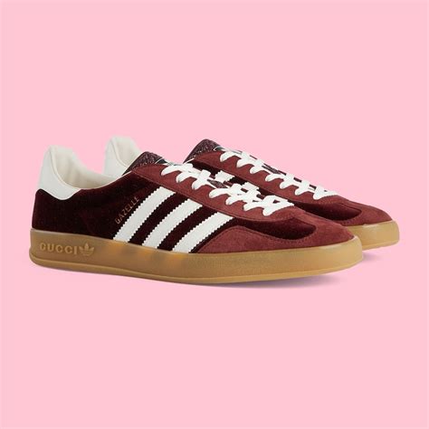 gucci gazelle burgundy|adidas x gucci gg monogram.